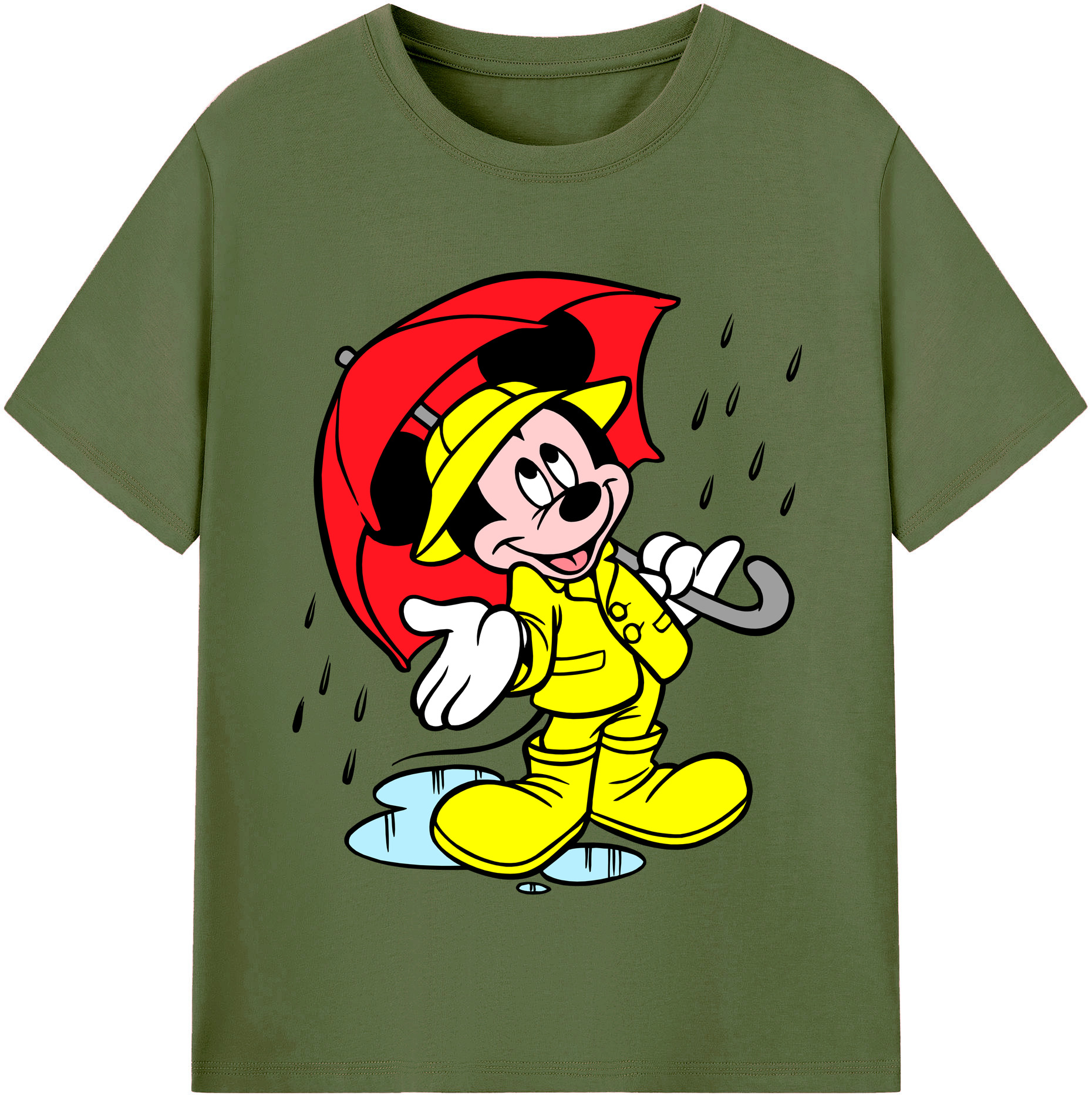 （画像用） ミッキーマウス Mickey Mouse 綿100％半袖Tシャツ（フロントプリント）
